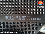 EN 10025-2 S235JR Plaque de support de baffle en acier au carbone pour échangeur de chaleur