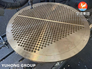 Baffle et feuille de tubes en acier en alliage de cuivre ASTM pour échangeur de chaleur