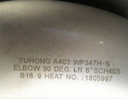 Montage de tuyau d'acier inoxydable d'A403 WP347H coude de 90 degrés