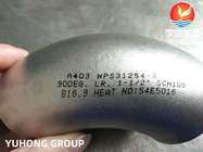 Montage d'acier inoxydable de coude d'ASTM A403 WPS31254-S (254SMO) 90DEG LR