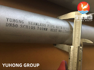 ASTM B165 UNS N04400 MONEL 400 Pipe sans soudure en alliage de cuivre et de nickel pour le traitement du gaz