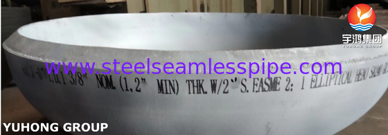 ASME SA240 321 Tête elliptique en acier inoxydable fin de plaque pour récipient sous pression et échangeur de chaleur