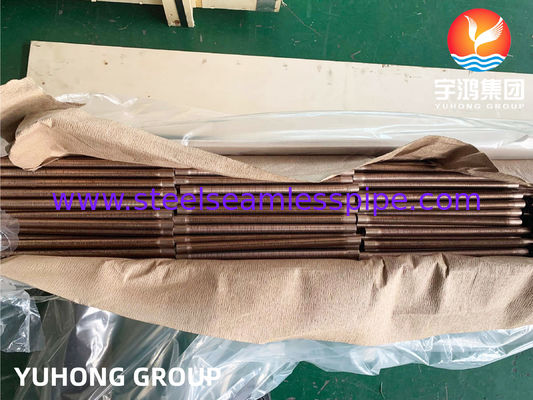 Tube en alliage de cuivre - Type à ailettes basses, B111 C70600 O61 Cu70/Ni30 Alliage de cuivre pour refroidisseur d'air