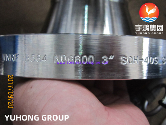 Bride forgée d'alliage de nickel d'ASME SB564/ASTM B564 N06600 Inconel600 WNRF