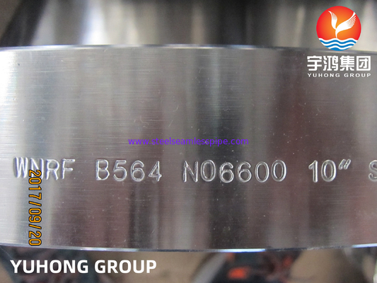 Bride forgée d'alliage de nickel d'ASME SB564/ASTM B564 N06600 Inconel600 WNRF