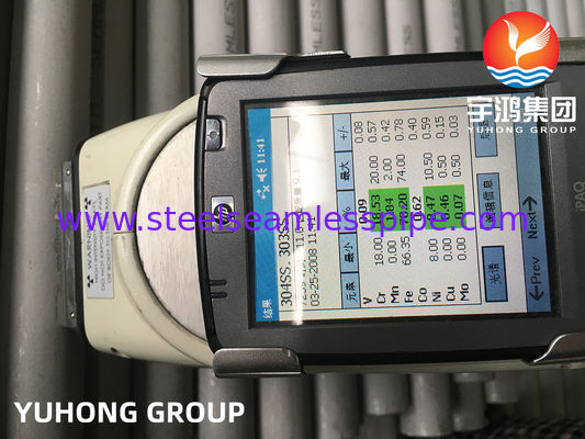 ASTM A269 TP304 Tubes sans soudure en acier inoxydable décapées, recuit pour échangeur de chaleur avec test PMI