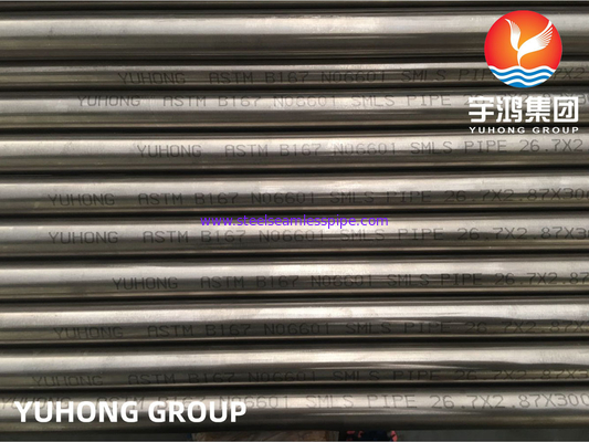 ASTM B167 Inconel 601 N06601 Pipe sans soudure en acier allié au nickel