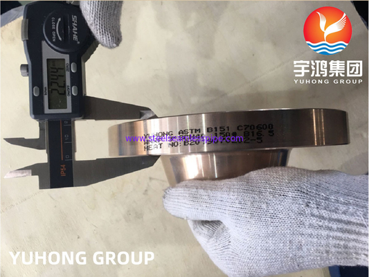 ASTM B151 C70600 2.0872 Alliage de Cu-Ni à brides de cou forgé RF B16.5