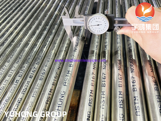 réacteur nucléaire Tube utilisé ASTM B167 Inconel 600 / UNS N06600 Type sans soudure