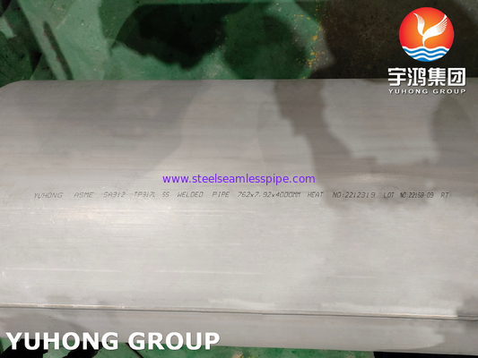 ASME SA312 TP317L 1.4438 Pipe soudée pour service à haute température