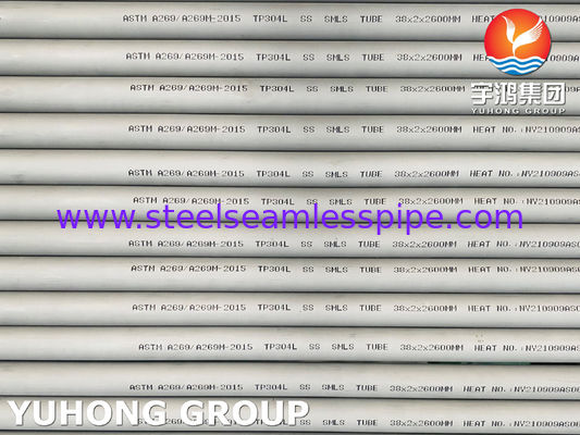 Tubes en acier inoxydable austénitique ASTM A269 TP304L, utilisées pour le service général de résistance à la corrosion