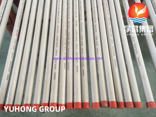 Le péché Costura ASTM A312 TP304L TP316L de Tubos de Acero Inoxidable a recuit mariner 100% UT ET