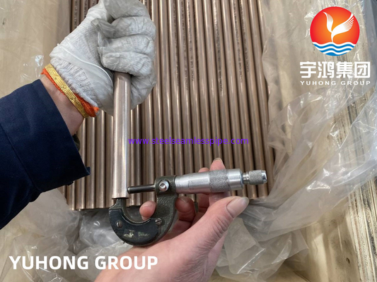 90/10 Tubes sans soudure en alliage cuivre-nickel, ASTM B111 C70600, Appliqués à l' offshore et à l' ingénierie navale