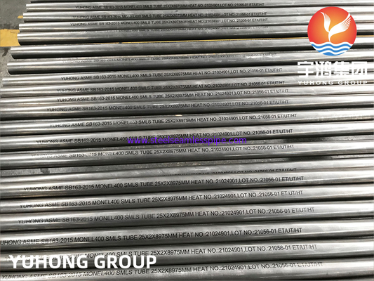 Tubes sans soudure en alliage de nickel, ASTM B163 MONEL 400 (UNS N04400) Pour une application de haute précision