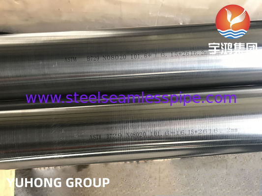 Huile chimique PipeHeat d'ASTM B729 NO8020 de tube sans couture d'échangeur d'acier inoxydable