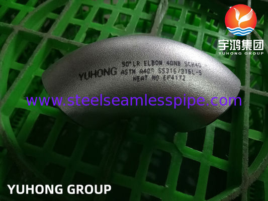 Pipe sans soudure en acier inoxydableA403 WP304 WP304L WP316 Coude 45Deg 90Deg 180Deg 1/2" NB - 48" NB