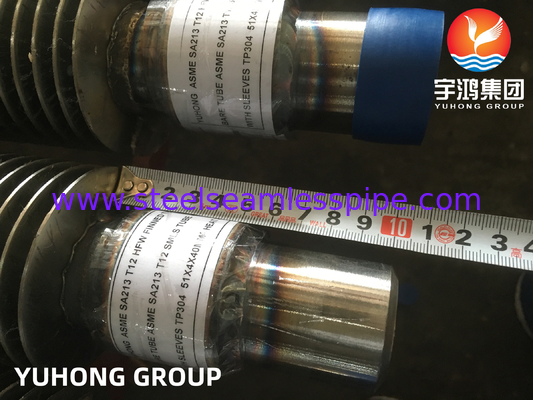 Tubes en acier allié ASTM A213 T12 soudés à haute fréquence avec des ailerons en acier inoxydable 304