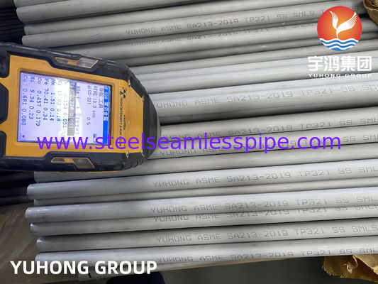 Tube sans soudure en acier inoxydable ASTM A213 TP321 / TP321H pour échangeur de chaleur 3/4" 16BWG 20FT Tube de refroidissement