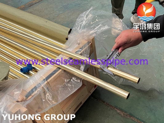 Tubes sans soudure en alliage de cuivre Tubes en laiton d'amiral ASTM B111 C44300 C71500 C68700 Application pour échangeur de chaleur