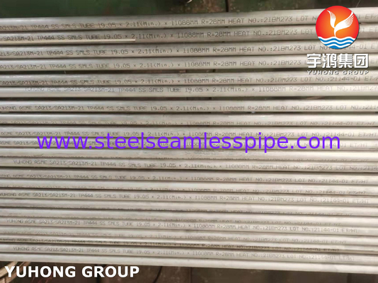 ASTM A213 (ASME SA213) TP444 Pipe sans soudure en acier inoxydable appliquée à un échangeur de chaleur