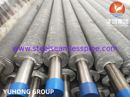 Tubes soudés en acier inoxydable à nageoires extrudées SA249 TP304 à nageoires en aluminium