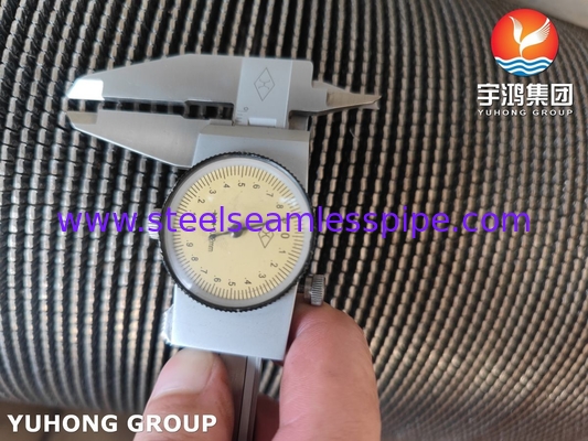 La spirale hélicoïdale de HFW a crénelé le tube d'aileron d'acier inoxydable du tube à ailettes ASTM A312 TP347