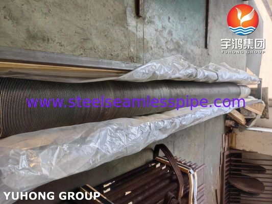La spirale hélicoïdale de HFW a crénelé le tube d'aileron d'acier inoxydable du tube à ailettes ASTM A312 TP347