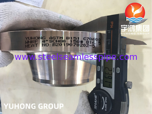 ASTM B151 C70600 Alliage de cuivre nickel coulé Flange soudé face surélevée B16.5 pour pipeline