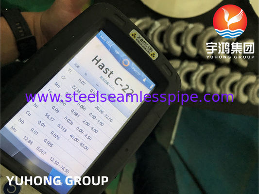 ASTM B366 N06022 raccords en acier allié Hastelloy C22 à coude de 180 degrés B16.9