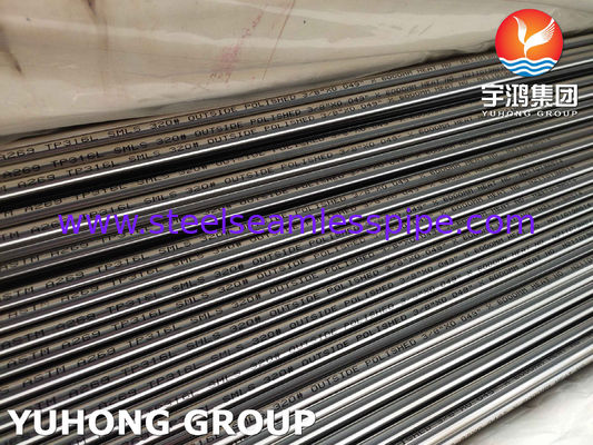 Tube en acier inoxydable ASTM A269 TP316L recuit brillant finition polie grain 320