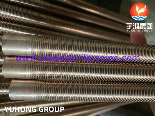ASTM B111 C70600 Tuyau à aileron bas en cuivre nickel O61 Pour refroidisseur d'huile