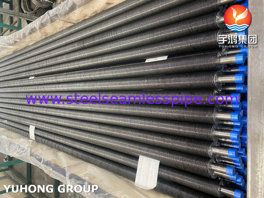 Tubes à nageoires d'acier au carbone de qualité A1 Asme Sa210 avec nageoires d'aluminium de type G incorporées