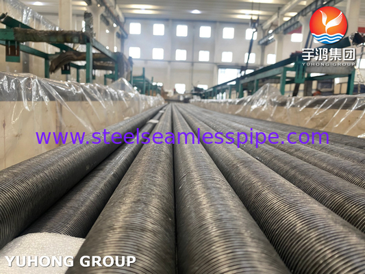 Tubes à nageoires d'acier au carbone de qualité A1 Asme Sa210 avec nageoires d'aluminium de type G incorporées