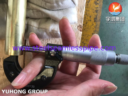 ASME SB111 C44300 Tubes en alliage de cuivre O61 finies à froid pour tubes d'échangeur de chaleur