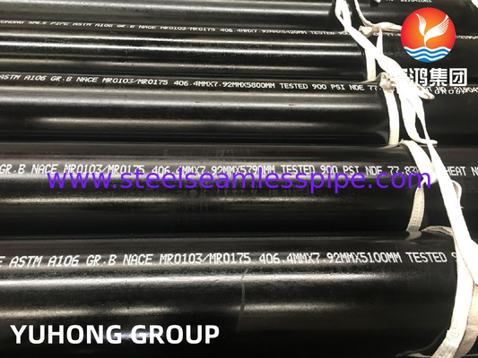 ASTM A106 Gr.B Pipe en acier au carbone sans soudure O.D. 406.4MM pour fourneau à feu