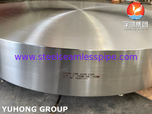 ASME SA965 F304 Disque et SA266 GR.2 Anneau pour pièce d'échangeur de chaleur