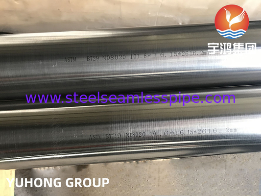 Surface brillante ASTM B729 NO8020 Pièces en alliage de nickel pour environnements à haute pression et à haute température
