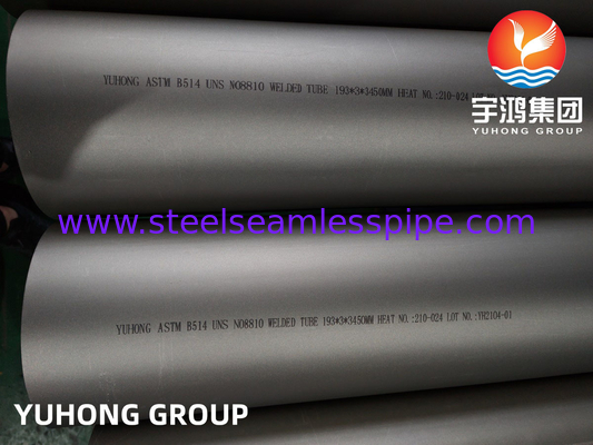 ASME SB514 Incoloy 800H tubes de soudure en alliages nickel-fer-chrome en acier pour le service général de corrosion