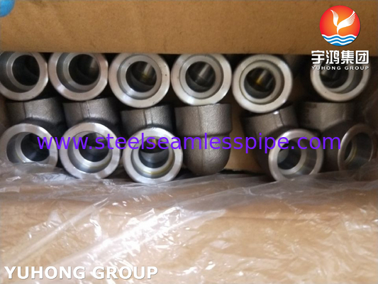 ASTM A105 raccords en acier au carbone soudage à la prise 90Deg LR coudes 3000LBS ASME B16.11