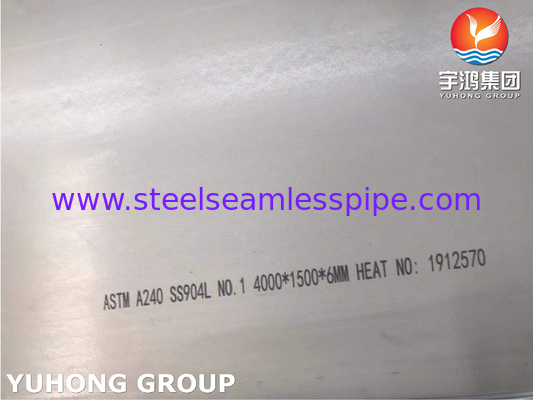 ASTM A240 Plaque en acier inoxydable 904L avec une résistance élevée à la fissuration par corrosion par contrainte