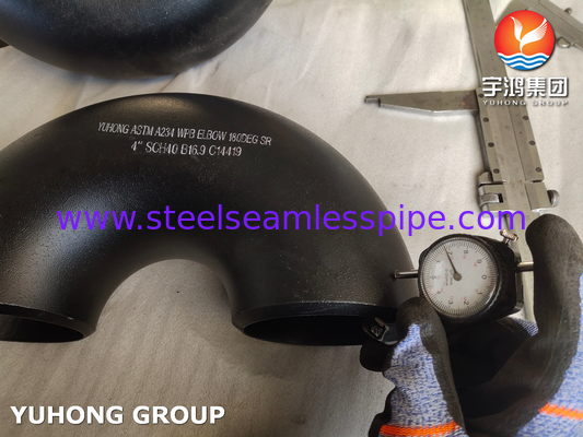 Résistant à l'accouplement ASTM A234 WPB acier au carbone 90/180 degré SR coude