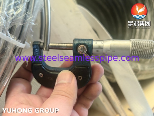 Surface recuite marinée/lumineuse ASME SA213 de tube sans couture de bobine évaluez de TP304/304L et de TP316/316L acier inoxydable
