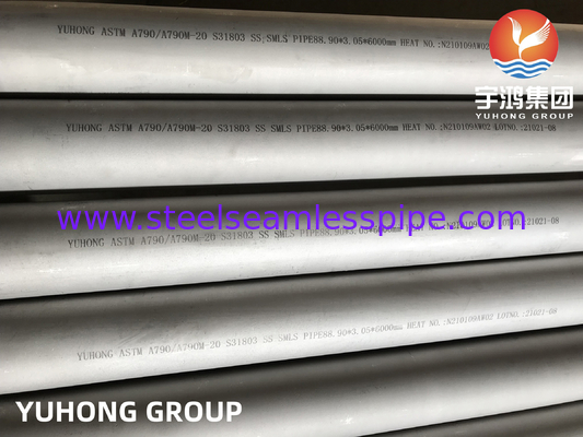 ASTM A790 S31803 F51 tuyaux sans soudure en acier inoxydable duplex pour équipement pétrochimique