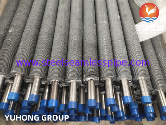 ASME SA249 TP304 AL Tubes à nageoires de type T extrudées pour échangeur de chaleur de four à sec Forme ronde