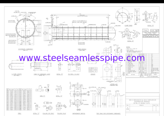 Tubes en acier inoxydable sans soudure en U-Bend SA213 TP316L