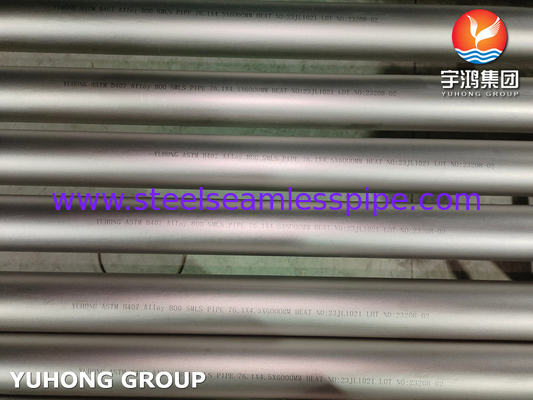 ASTM B407 Alloy 800 Tube en alliage de nickel pour échangeur de chaleur de chaudière