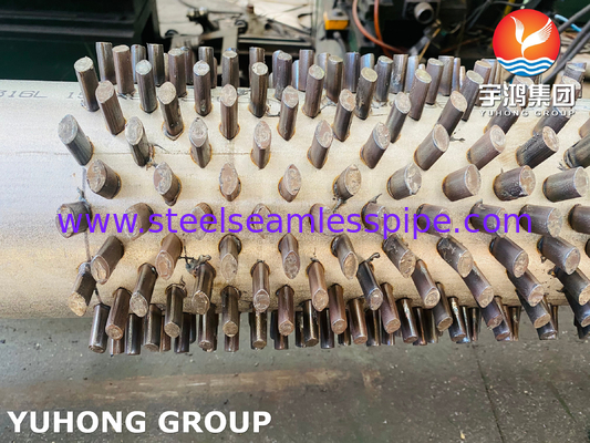 ASTM A312 TP316L Tubes à aileron enduites pour systèmes d'échange de chaleur Hauteur personnalisable