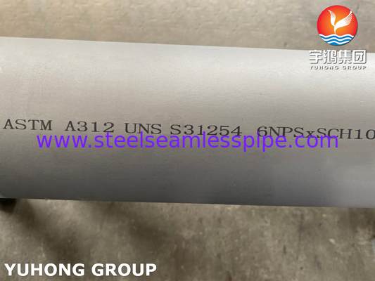 ASTM A312 UNS S31254 254SMO /1.4547 Pipe sans soudure en acier inoxydable austénitique à haute mo