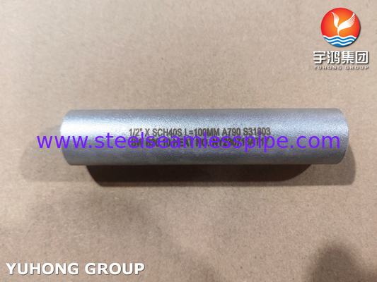ASME B36.10 Tête de tuyau ASTM A790 UNS S31803 Tête en acier duplex sans soudure