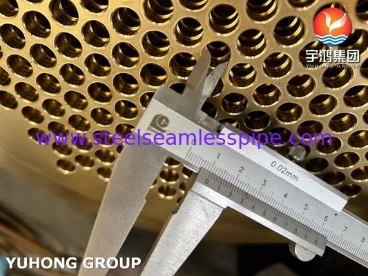 ASTM B171 C46400 Feuille de tube stationnaire Component essentiel pour les échangeurs de chaleur